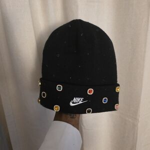 Nike Black Beanie with Jewel Accents